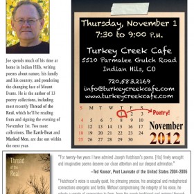 November 1 Reading, Signing, Discussion. Join in!