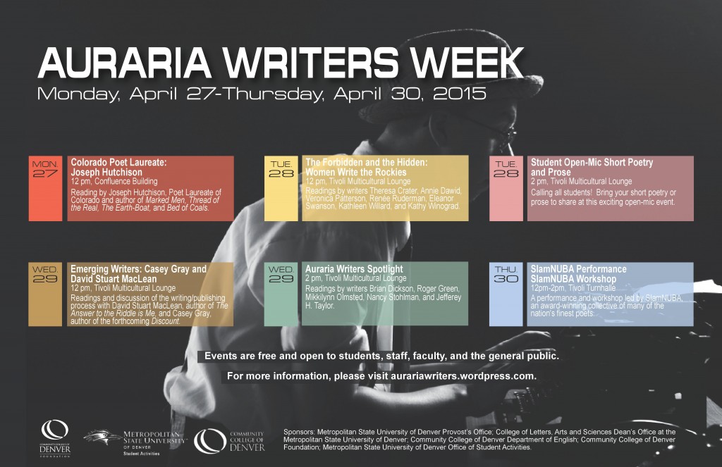 Auraria Writers Week 2015 - April 27-30