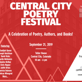 Join Me at the inaugural Central City Poetry Festival on Saturday, September 21st