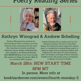 NEW TIME for March 28th Reading @ BookBar with Winograd and Schelling