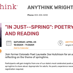 Join Us for a Welcome Spring Poetry Workshop on April 23rd