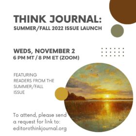 A Free Reading Celebrating the New Issue of THINK Journal