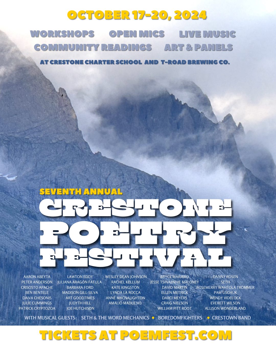 Join Us for Poetry in the High Country Joseph Hutchison